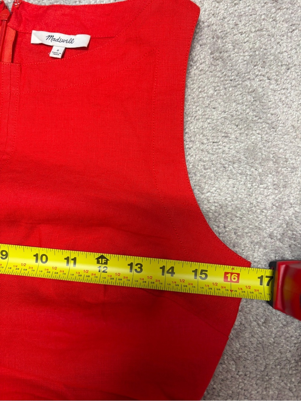 Madewell Red Sleeveless Peplum Tank - Picture 6 of 6